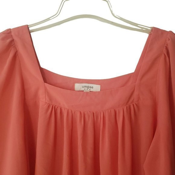 𝅺Umgee‎ Womens Coral Square Neck Embroidered Tunic/Dress size Med - Picture 2 of 12